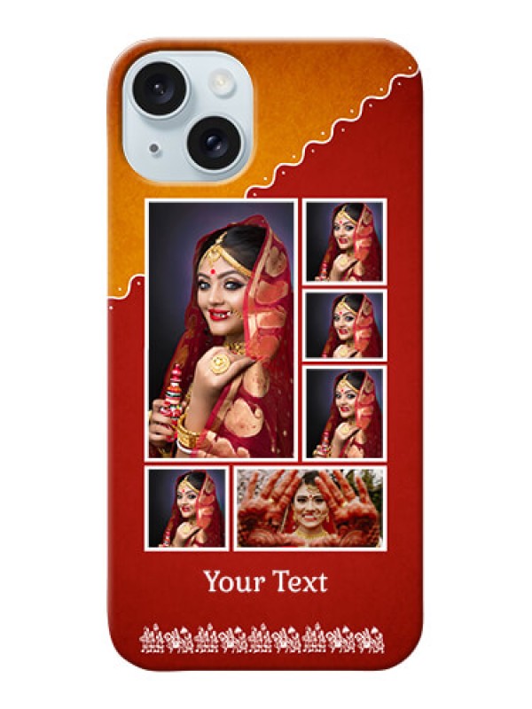 Custom iPhone 15 Plus customized phone cases: Wedding Pic Upload Design