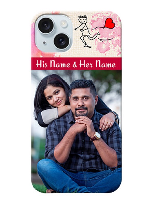 Custom iPhone 15 Plus phone back covers: You and Me Case Design