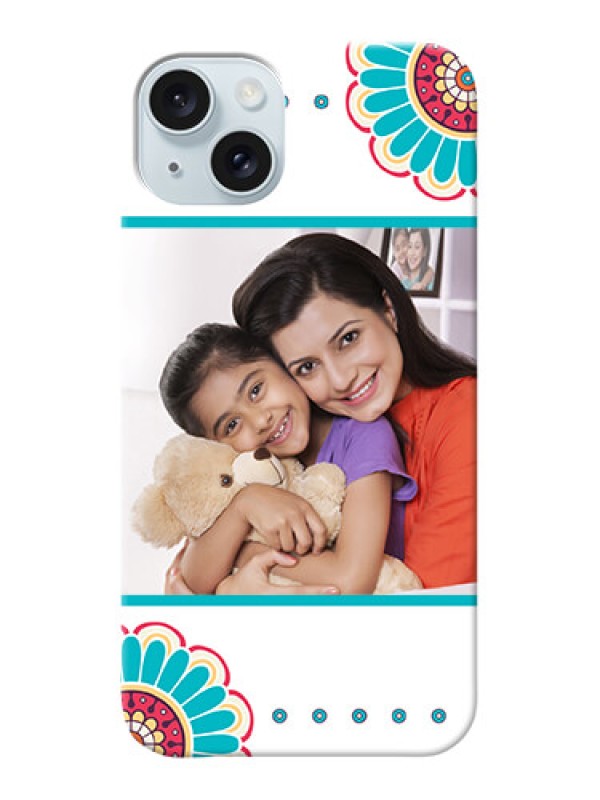 Custom iPhone 15 Plus custom mobile phone cases: Flower Design