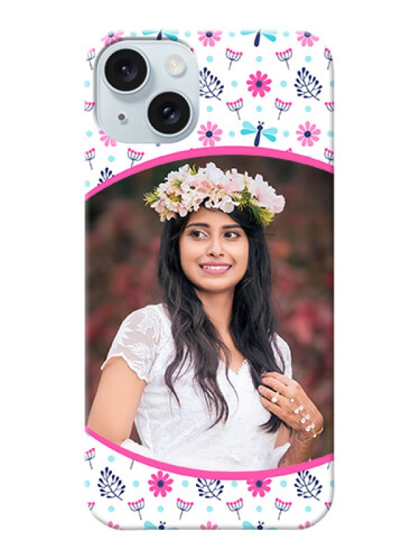 Custom iPhone 15 Plus Mobile Covers: Colorful Flower Design