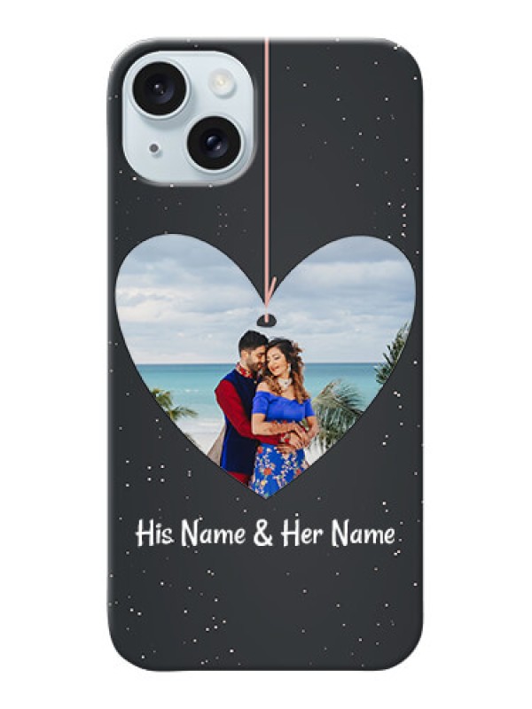 Custom iPhone 15 Plus custom phone cases: Hanging Heart Design