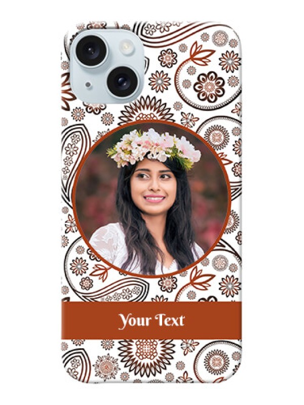 Custom iPhone 15 Plus phone cases online: Abstract Floral Design