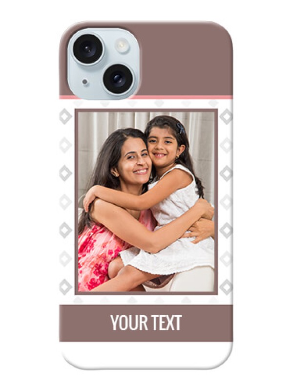 Custom iPhone 15 Plus custom back covers: Simple Diamond Design