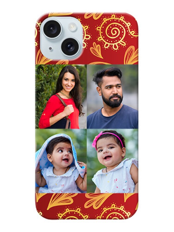 Custom iPhone 15 Plus Mobile Phone Cases: 4 Image Traditional Design