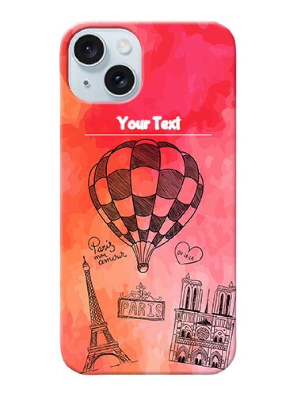 Custom iPhone 15 Plus Personalized Mobile Covers: Paris Theme Design