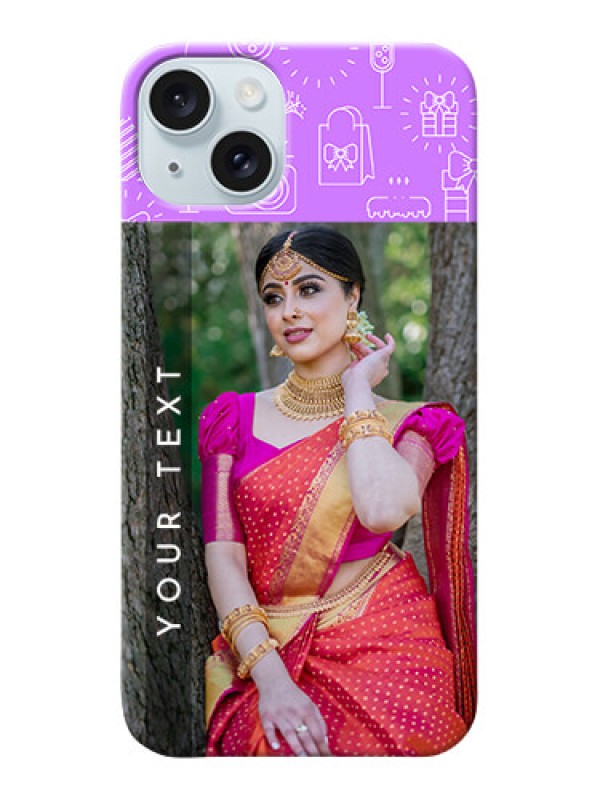 Custom iPhone 15 Plus Personalized Phone Cases: Birthday Icons Design