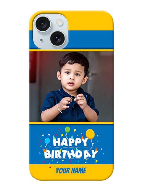 Custom iPhone 15 Plus Mobile Back Covers Online: Birthday Wishes Design