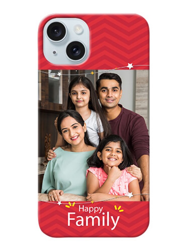 Custom iPhone 15 Plus customized phone cases: Happy Family Design