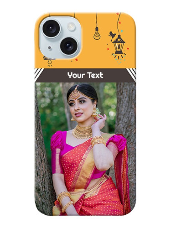 Custom iPhone 15 Plus custom back covers with Family Picture and Icons