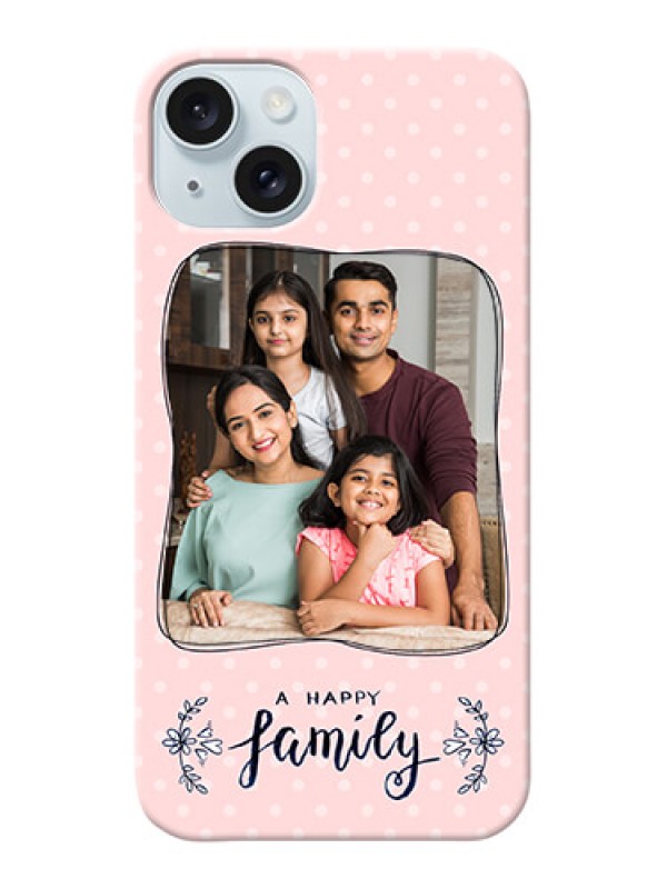 Custom iPhone 15 Plus Personalized Phone Cases: Family with Dots Design