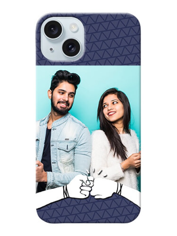 Custom iPhone 15 Plus Mobile Covers Online with Best Friends Design