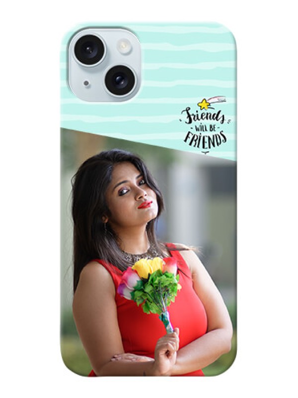 Custom iPhone 15 Plus Mobile Back Covers: Friends Picture Icon Design