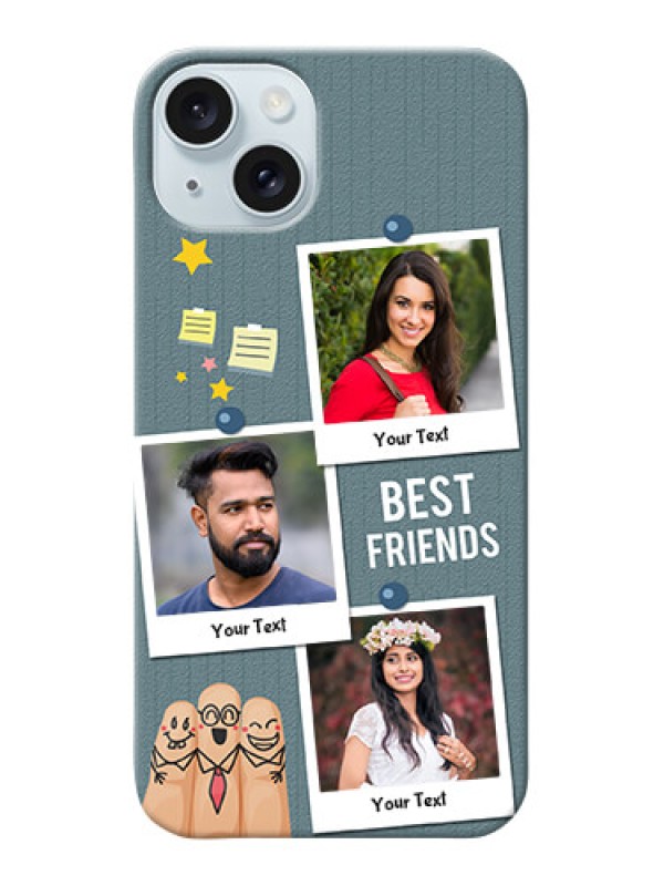 Custom iPhone 15 Plus Mobile Cases: Sticky Frames and Friendship Design