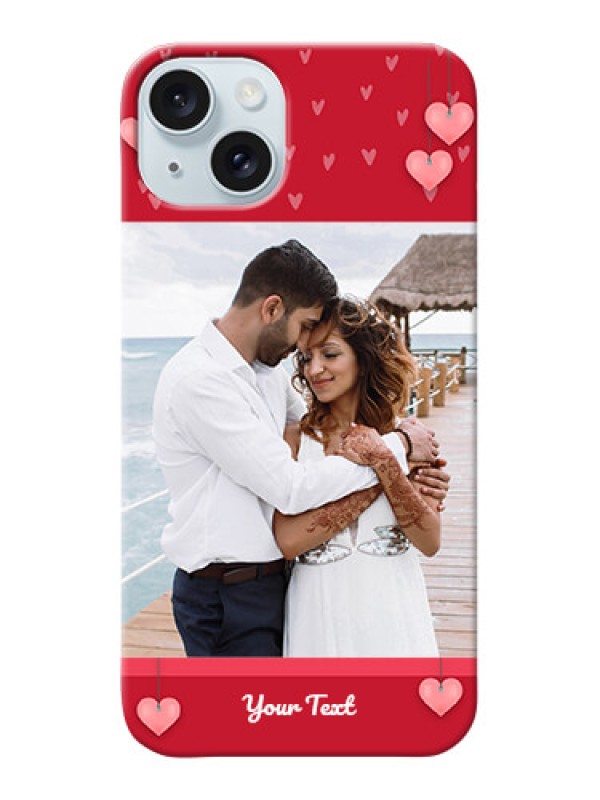 Custom iPhone 15 Plus Mobile Back Covers: Valentines Day Design