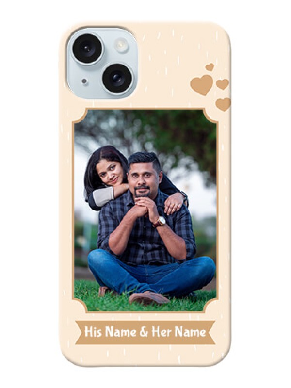 Custom iPhone 15 Plus mobile phone cases with confetti love design