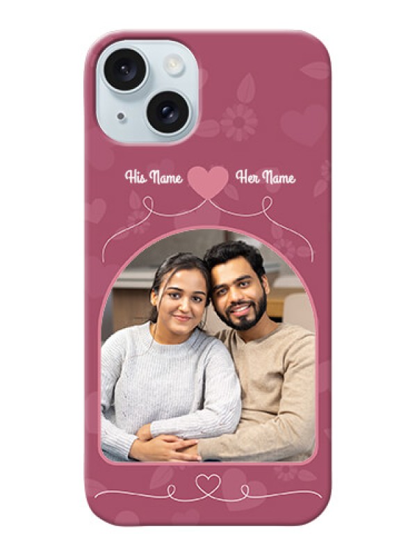 Custom iPhone 15 Plus mobile phone covers: Love Floral Design