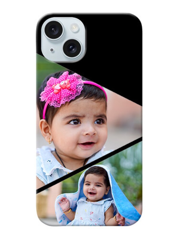 Custom iPhone 15 Plus mobile back covers online: Semi Cut Design