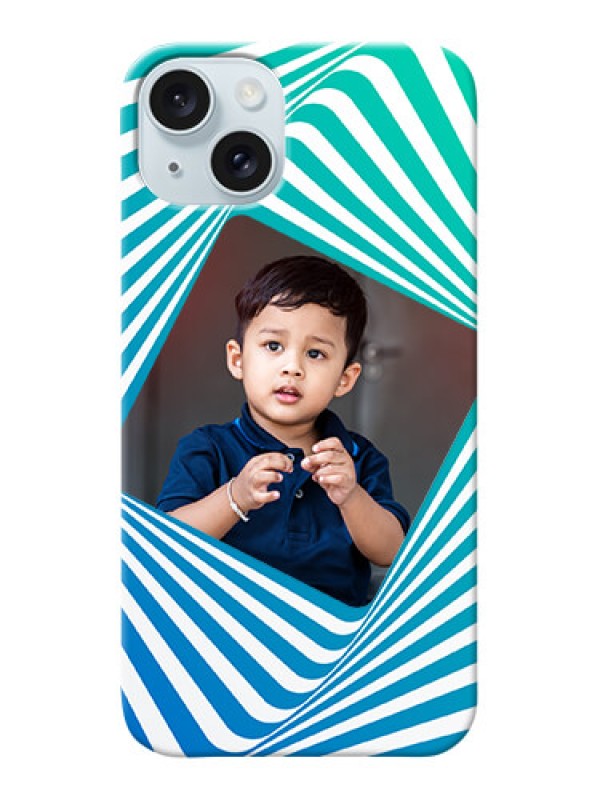 Custom iPhone 15 Plus Personalised Mobile Covers: Abstract Spiral Design