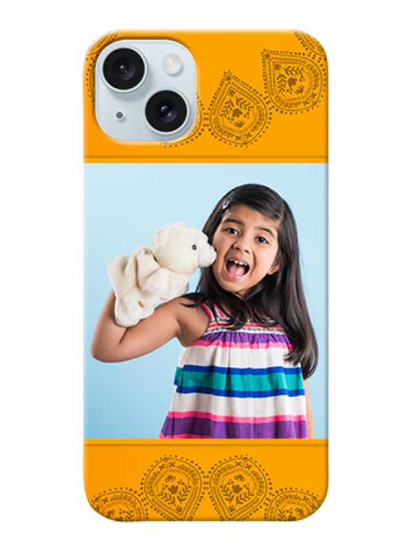 Custom iPhone 15 Plus custom mobile back covers: Photo Wedding Design