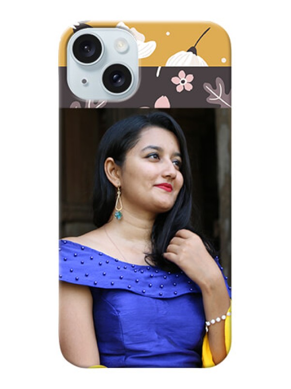 Custom iPhone 15 Plus mobile cases online: Stylish Floral Design
