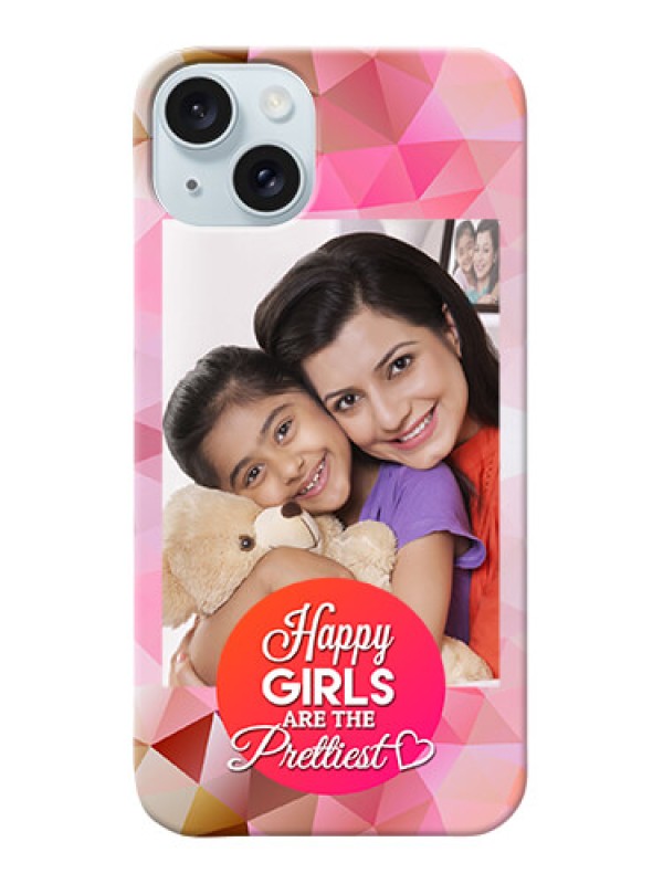 Custom iPhone 15 Plus Personalized Phone Covers: Abstract Triangle Design