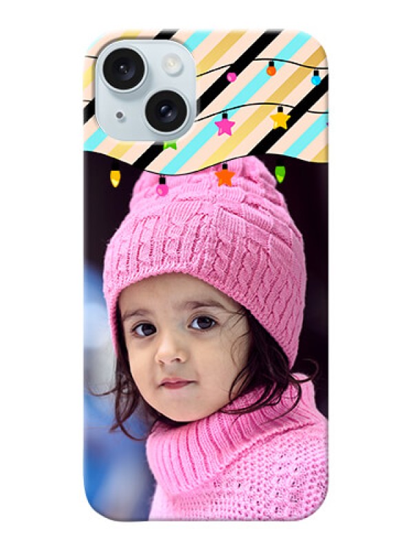 Custom iPhone 15 Plus Personalized Mobile Covers: Lights Hanging Design