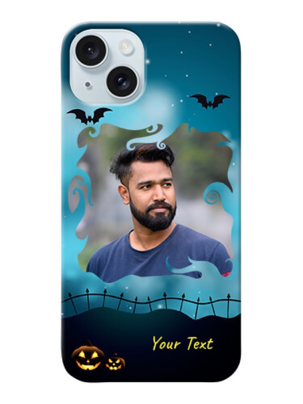 Custom iPhone 15 Plus Personalised Phone Cases: Halloween frame design