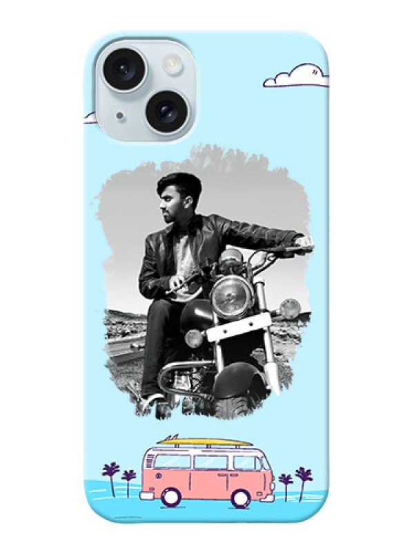 Custom iPhone 15 Plus Mobile Covers Online: Travel & Adventure Design