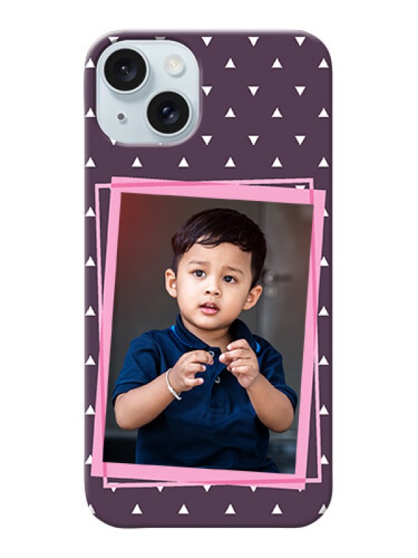 Custom iPhone 15 Plus Phone Cases: Triangle Pattern Dotted Design