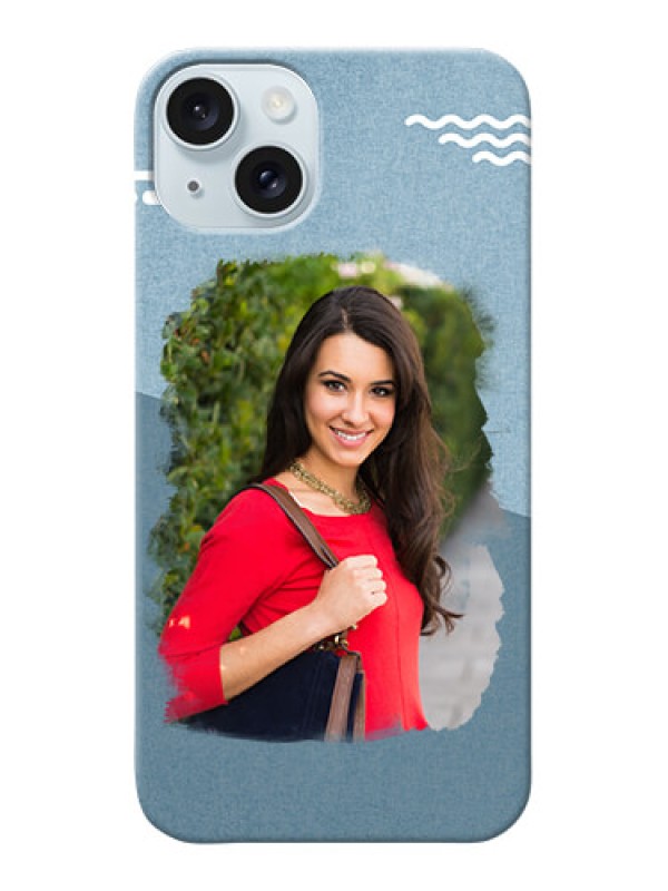 Custom iPhone 15 Plus custom mobile phone covers: Grunge Line Art Design