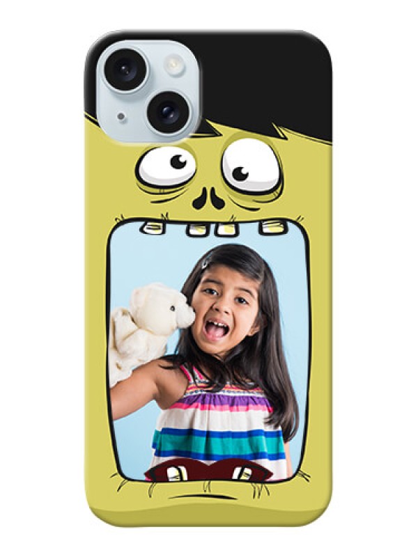 Custom iPhone 15 Plus Mobile Covers: Cartoon monster back case Design