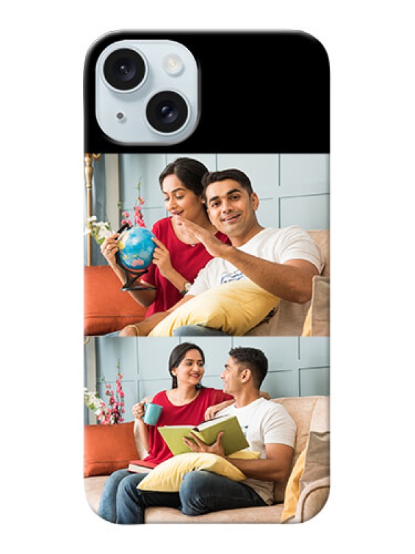 Custom iPhone 15 Plus 2 Images on Phone Cover