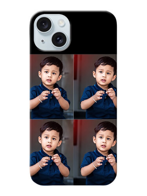 Custom iPhone 15 Plus 4 Image Holder on Mobile Cover