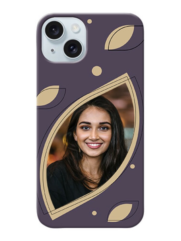 Custom iPhone 15 Plus Custom Mobile Case with Falling Leaf Design