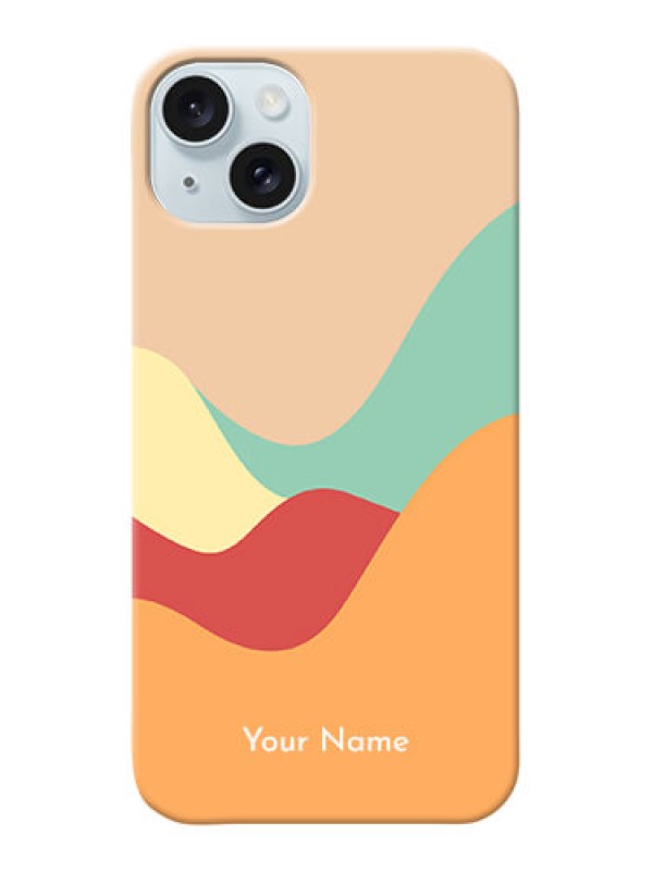 Custom iPhone 15 Plus Personalized Phone Case with Ocean Waves Multiwithcolour Design