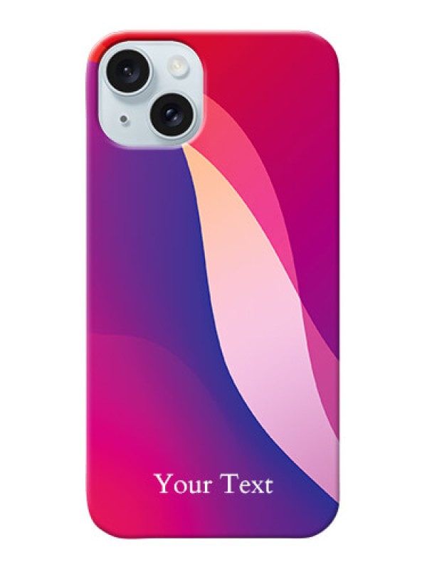 Custom iPhone 15 Plus Personalized Phone Case with Digital abstract Overlap Design