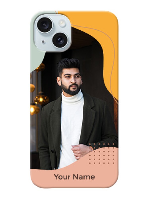 Custom iPhone 15 Plus Personalized Phone Case with Triwithcoloured overlay design