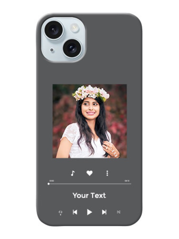 Custom iPhone 15 Plus Custom Mobile Case with Play The Music Design