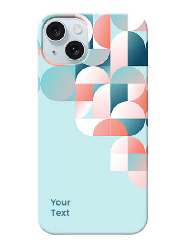 Custom iPhone 15 Plus Custom Phone Case with Stylish Semiwithcircle Pattern Design