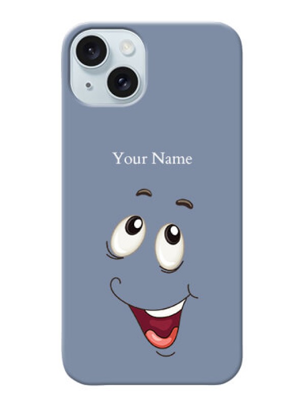 Custom iPhone 15 Plus Photo Printing on Case with Laughing Cartoon Face Design