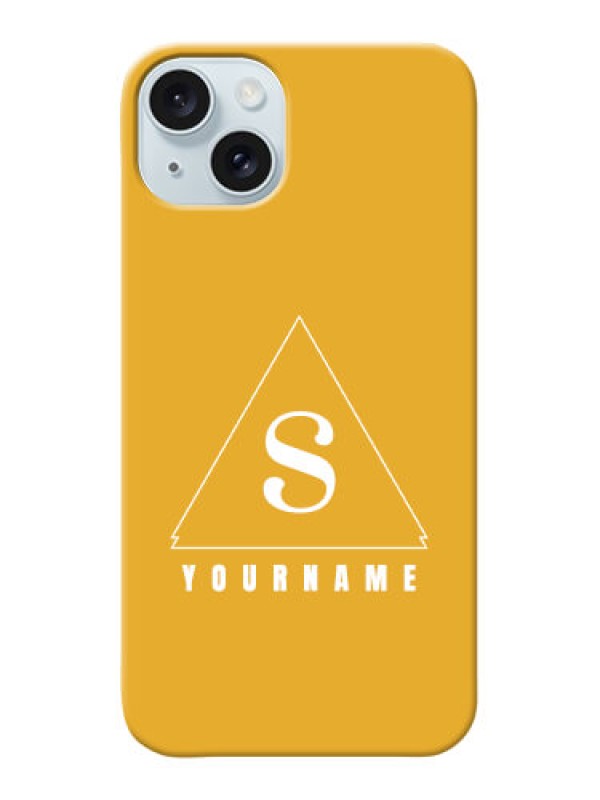 Custom iPhone 15 Plus Personalized Phone Case with simple triangle Design