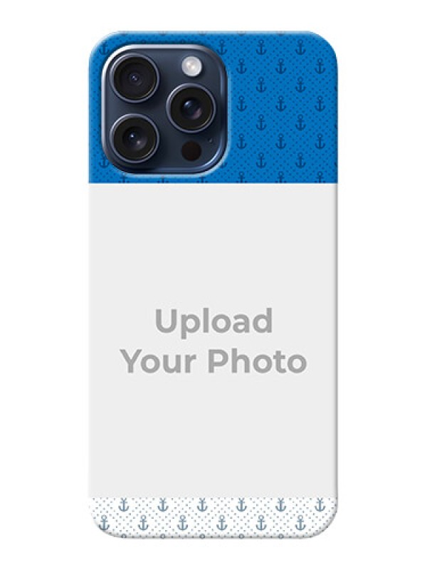 Custom iPhone 15 Pro Max Mobile Phone Covers: Blue Anchors Design