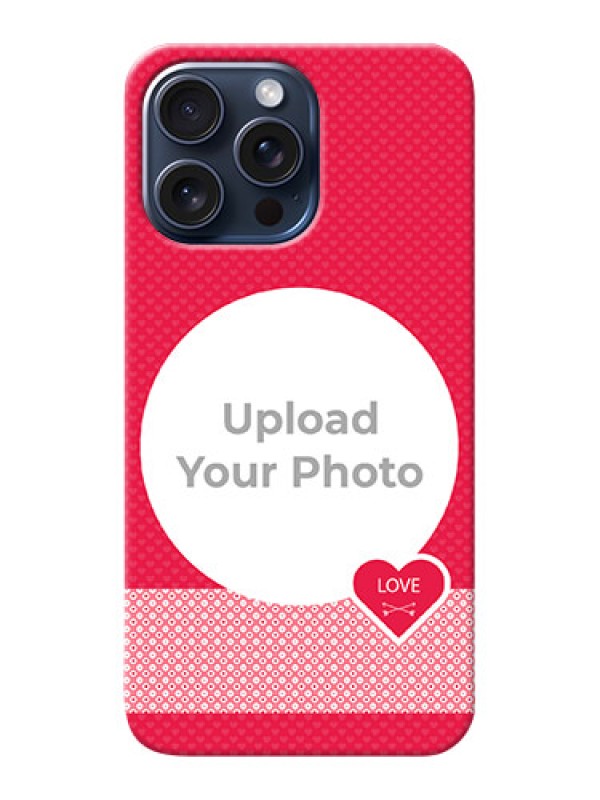 Custom iPhone 15 Pro Max Mobile Covers Online: Pink Pattern Design