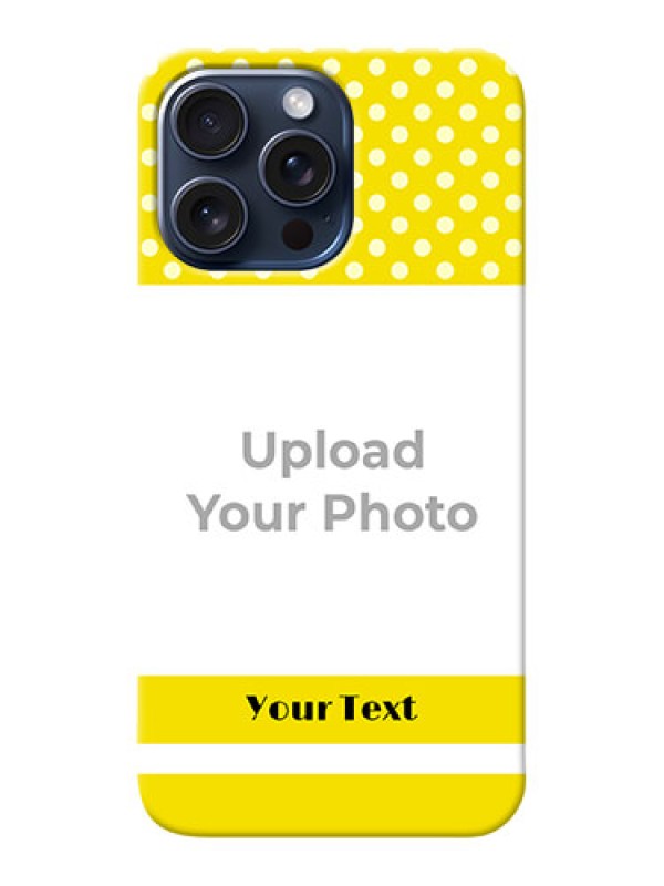 Custom iPhone 15 Pro Max Custom Mobile Covers: Bright Yellow Case Design
