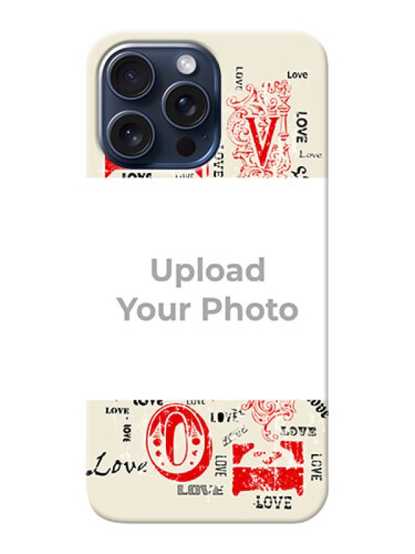 Custom iPhone 15 Pro Max mobile cases online: Trendy Love Design Case