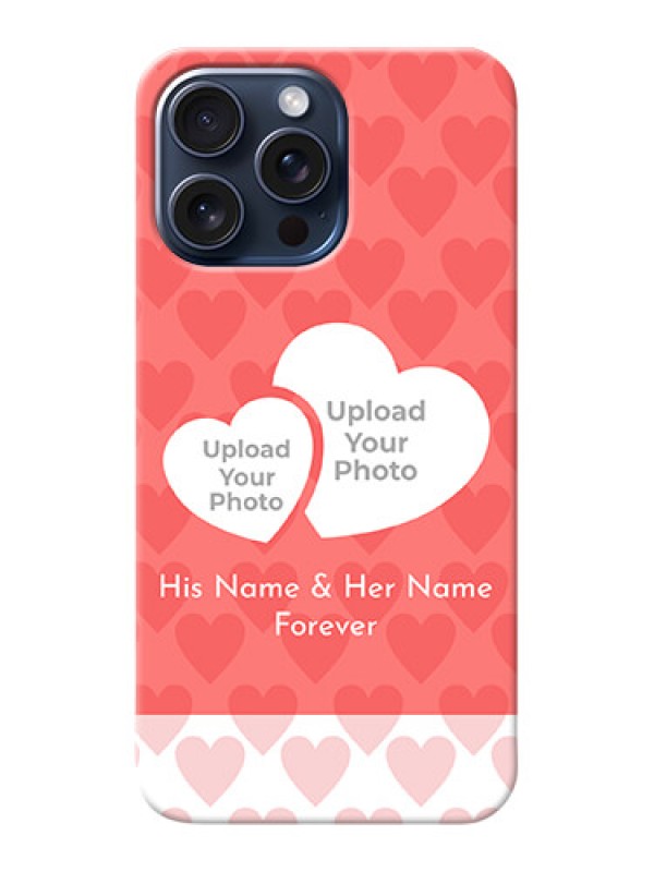 Custom iPhone 15 Pro Max personalized phone covers: Couple Pic Upload Design