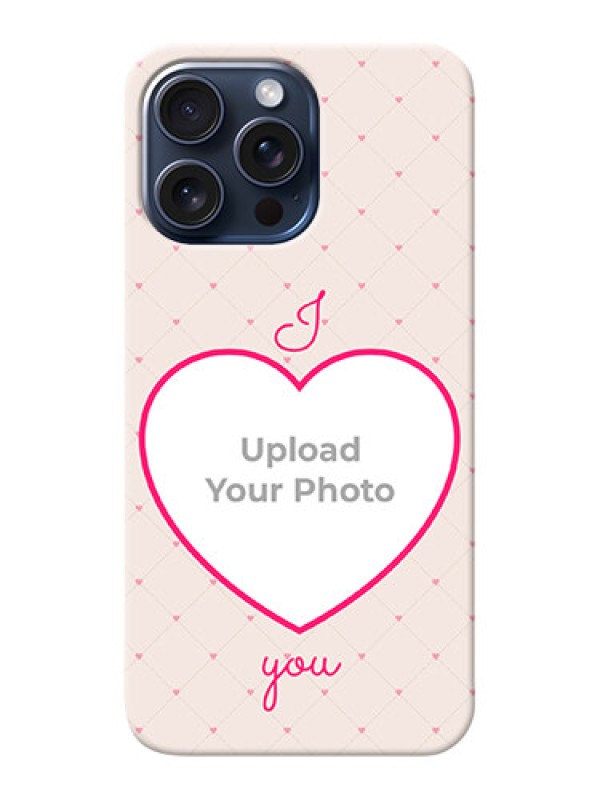 Custom iPhone 15 Pro Max Personalized Mobile Covers: Heart Shape Design