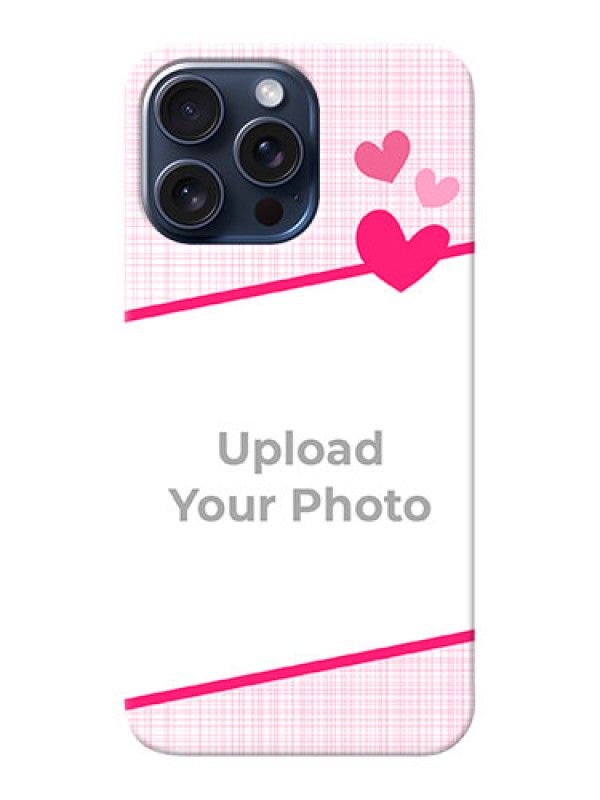 Custom iPhone 15 Pro Max Personalised Phone Cases: Love Shape Heart Design