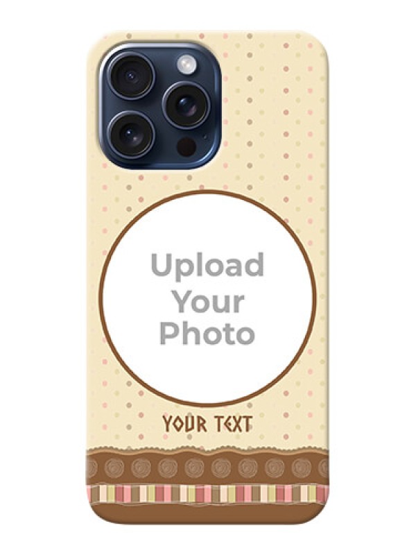 Custom iPhone 15 Pro Max Mobile Cases: Brown Dotted Mobile Case Design