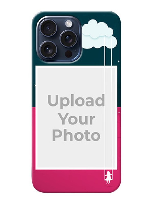 Custom iPhone 15 Pro Max custom phone covers: Cute Girl with Cloud Design